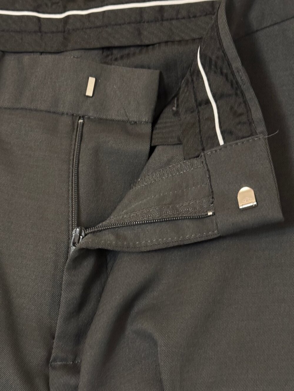 Kenneth Cole Reaction Pants Mens 34 X 30 Gray Dress Flat Front Slacks Workwear - Picture 6 of 10